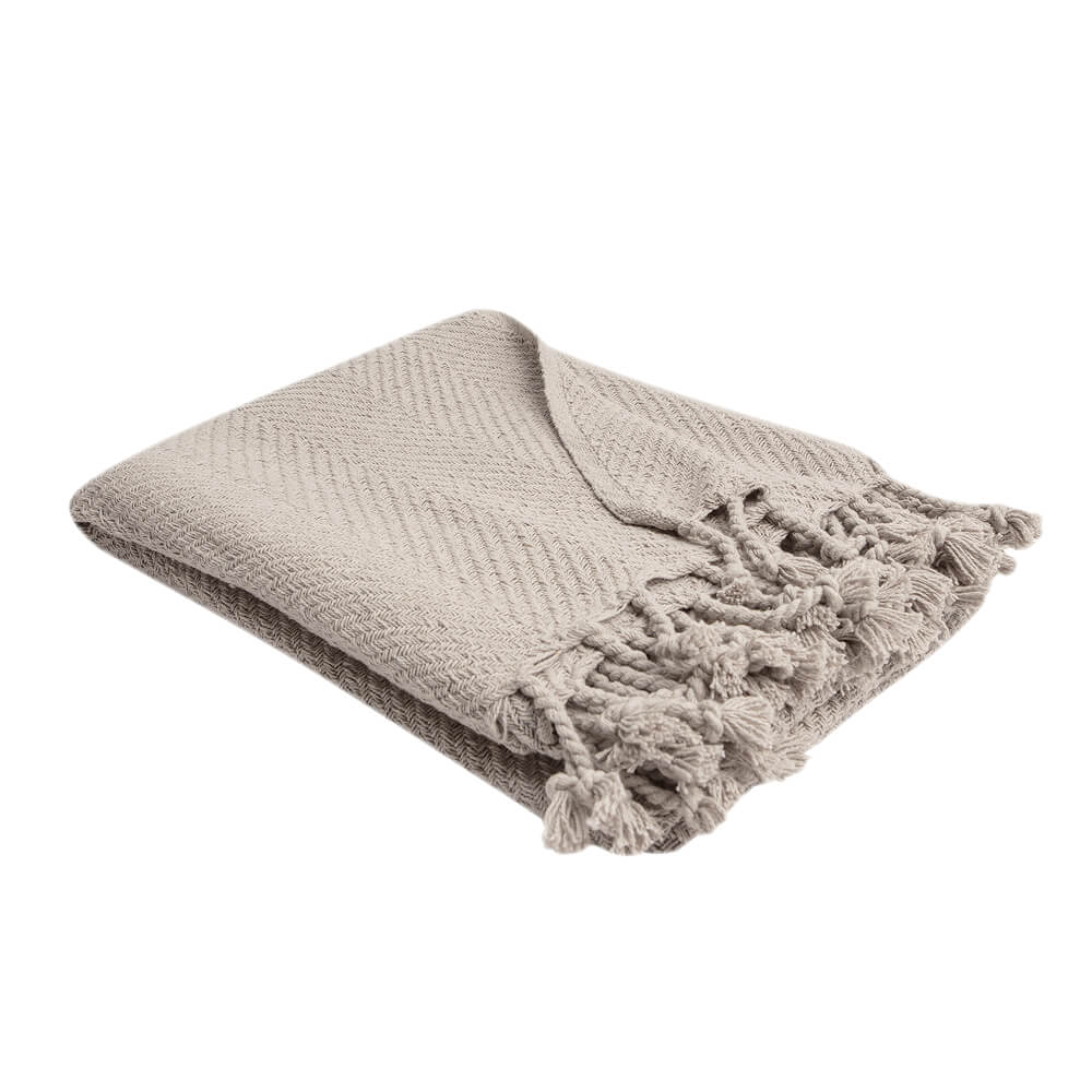 Beige polka dot bedspread