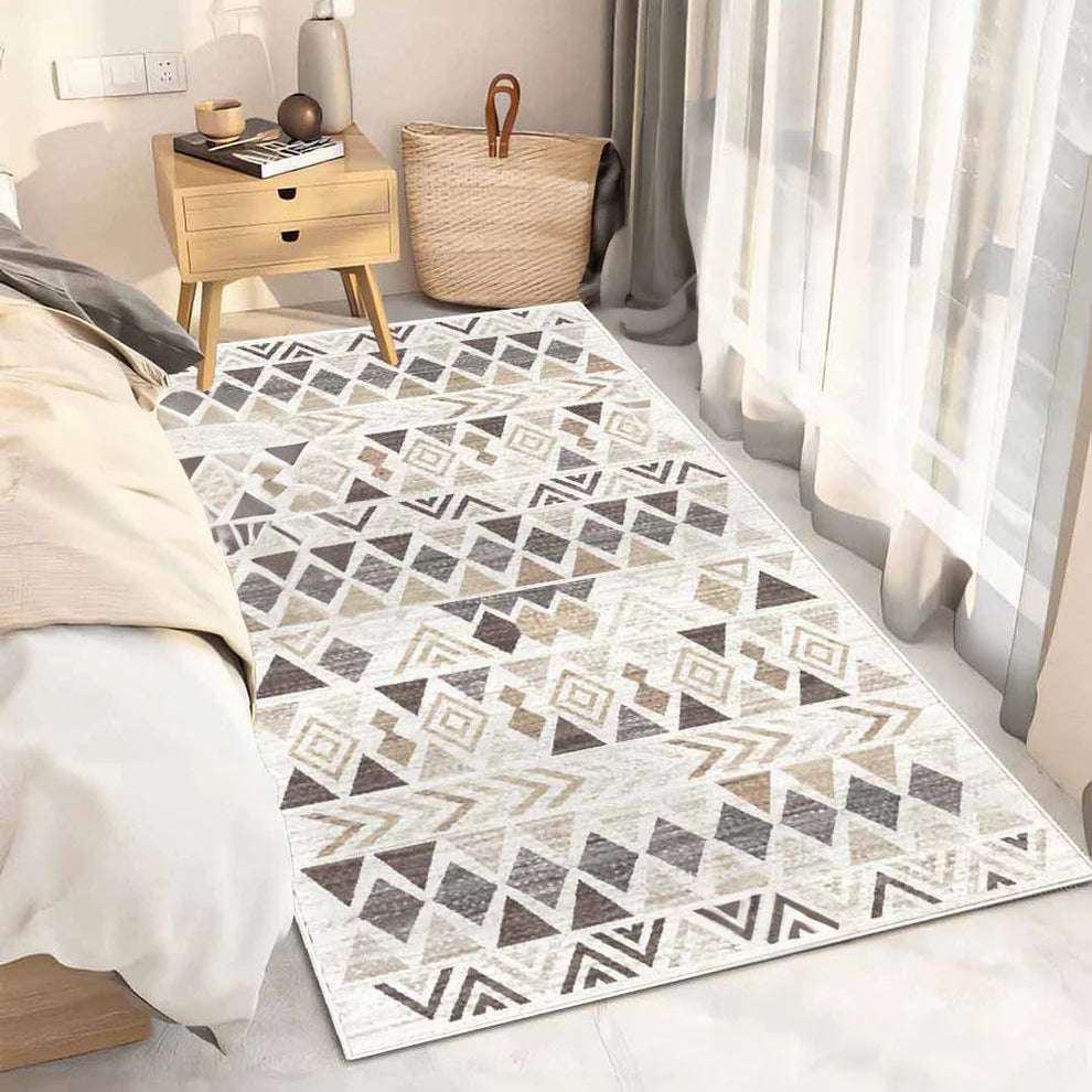 Braun-Beige gemusterter Läufer