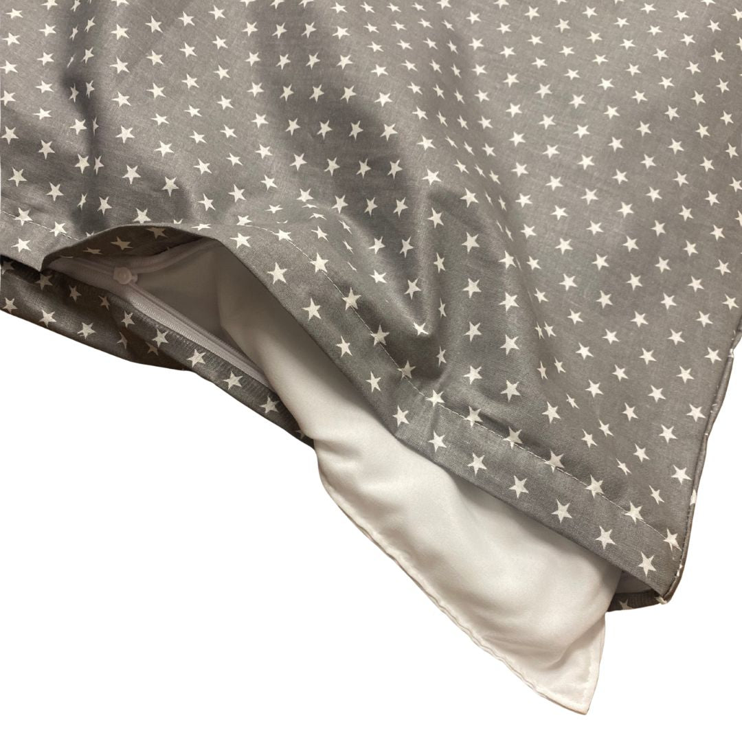 Ovis ágyneműhuzat - Pamut 2 db -os - Szürke csillagos