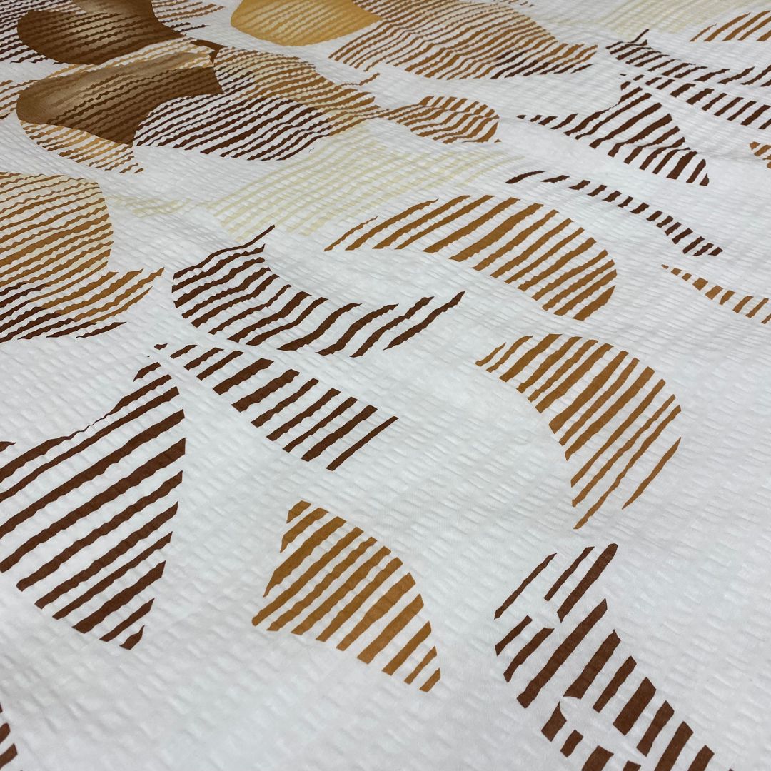 Krepp-Bettwäsche 3er-Set - Erdfarben