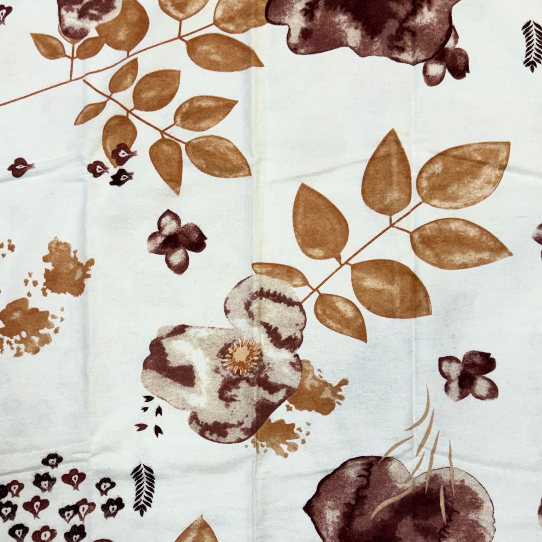 Flanell-Bettwäscheset - 3-teilig - Beige/Weiß