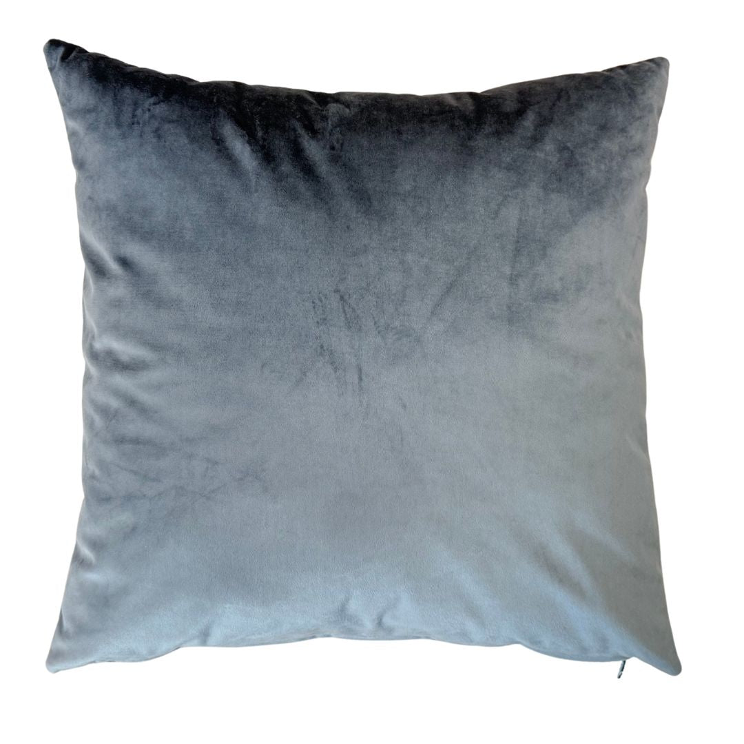 Moosgrünes Dekokissen aus Samt – mit Einlage – 45 x 45 cm