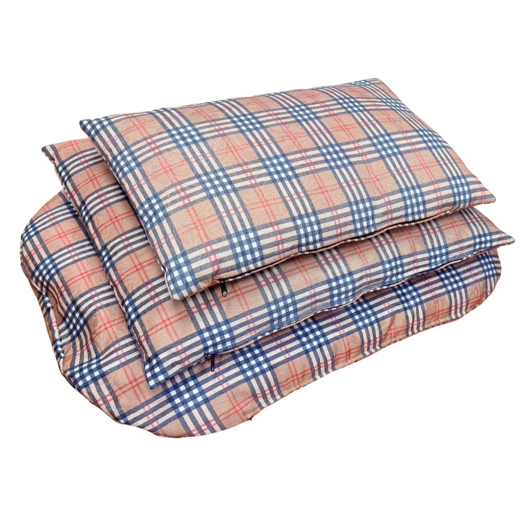 Hundebett im Karo-Design