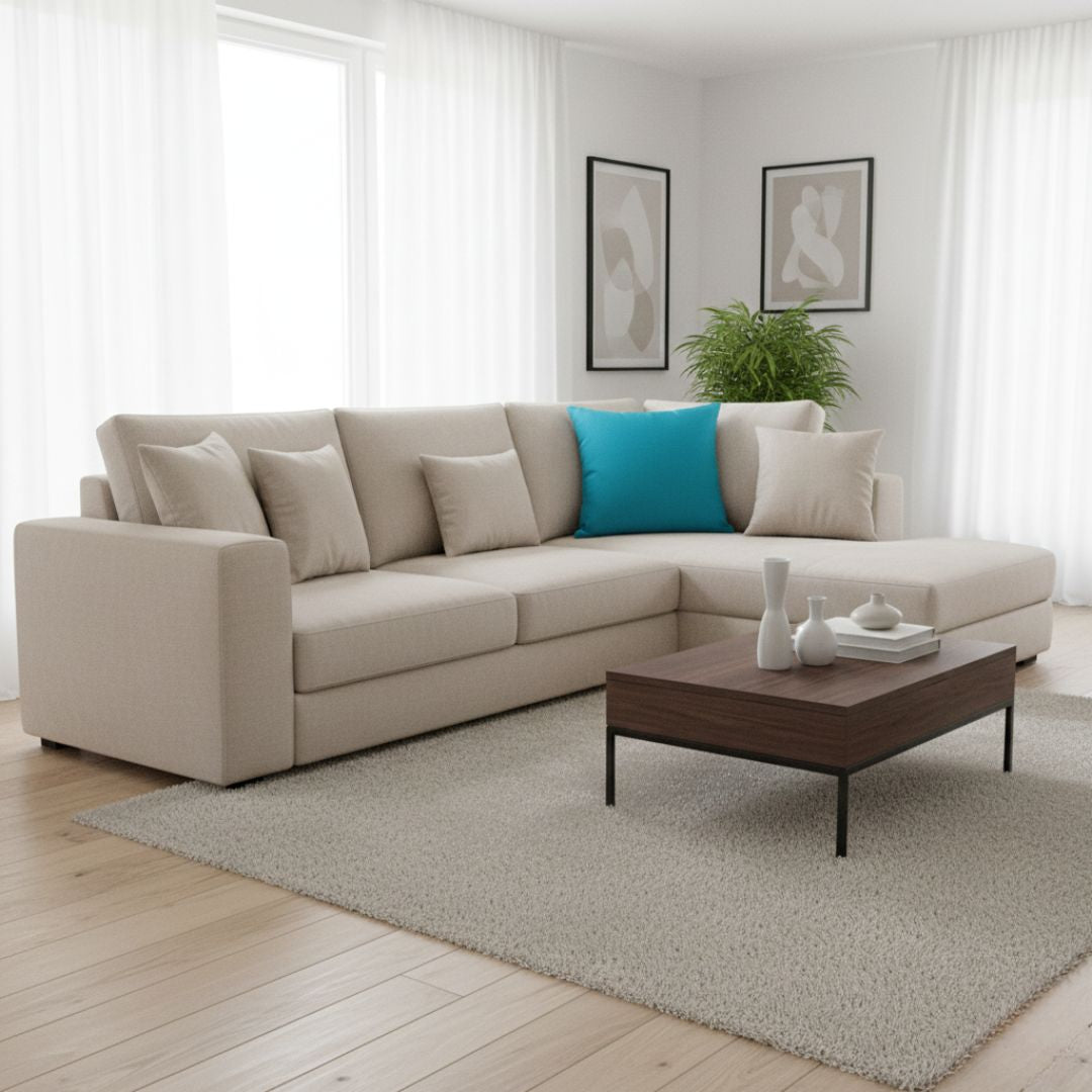 Dekokissen (mit Einlage) 45x45 cm (creme)