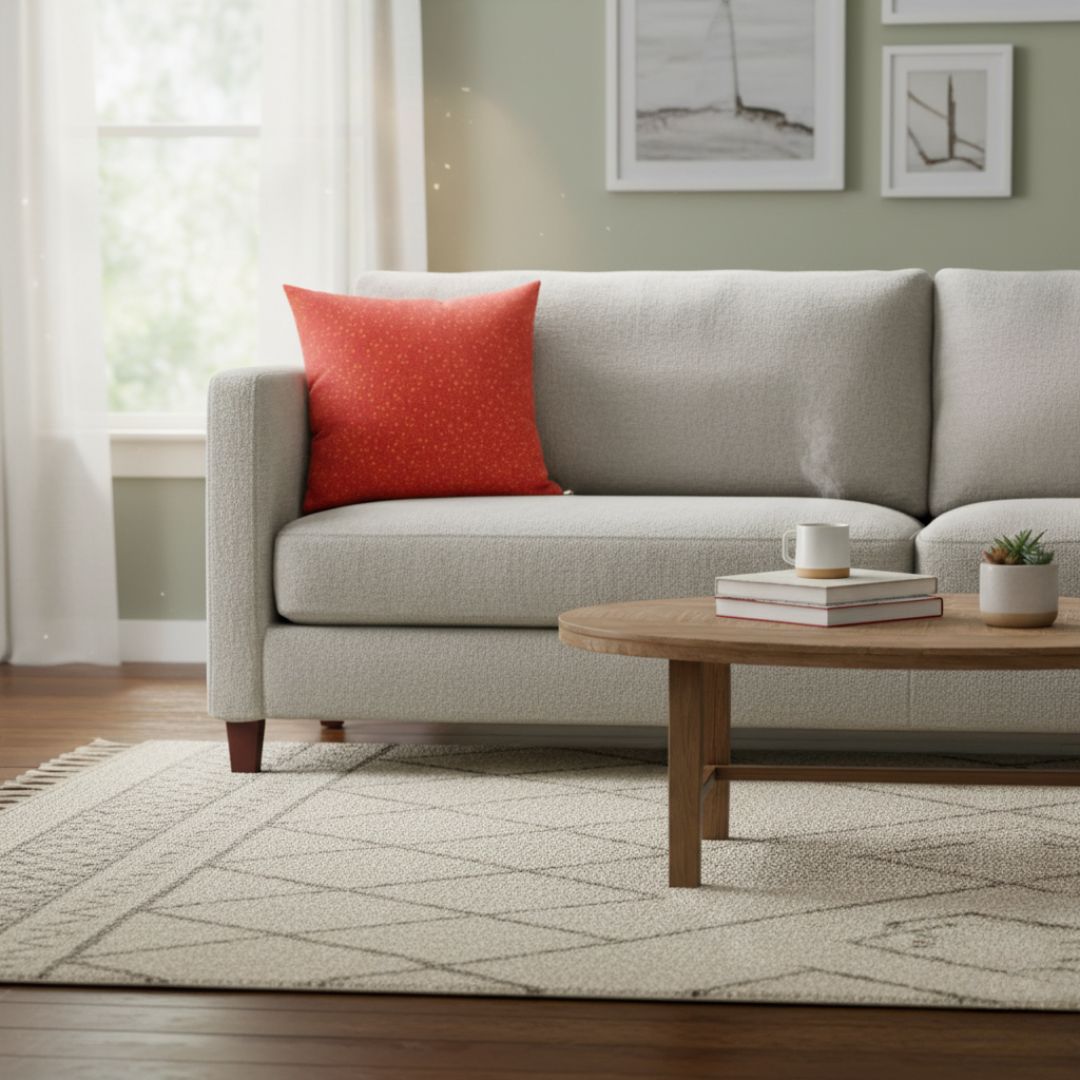 Ünnapi piros csillagos párna