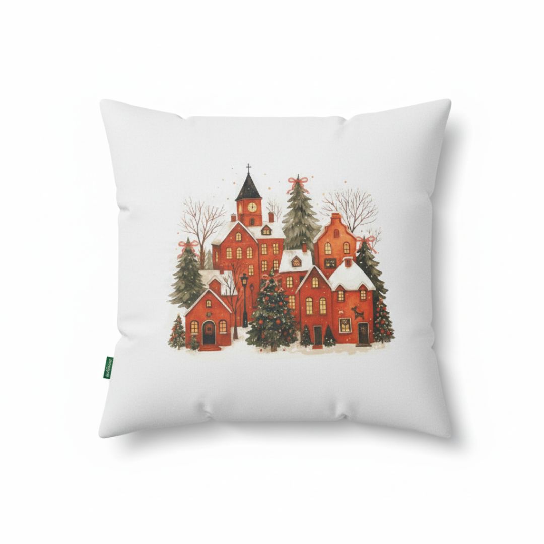 Kissen mit Reißverschluss und Einsatz in Rot mit Stern