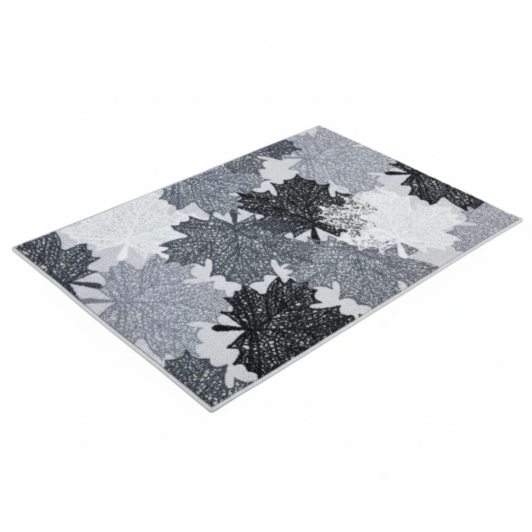 Doormat - Leaf pattern - Grey