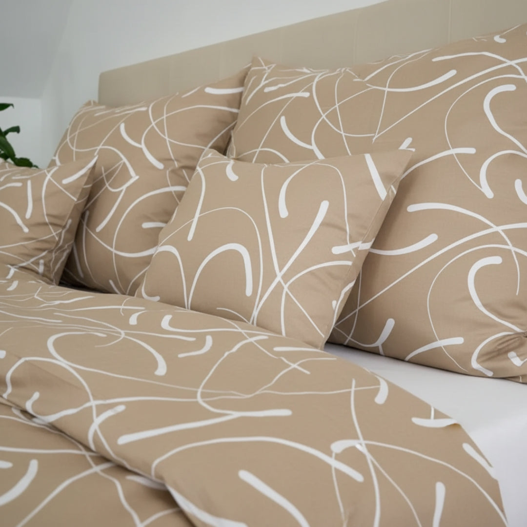 Cotton bed linen set - Blue circles