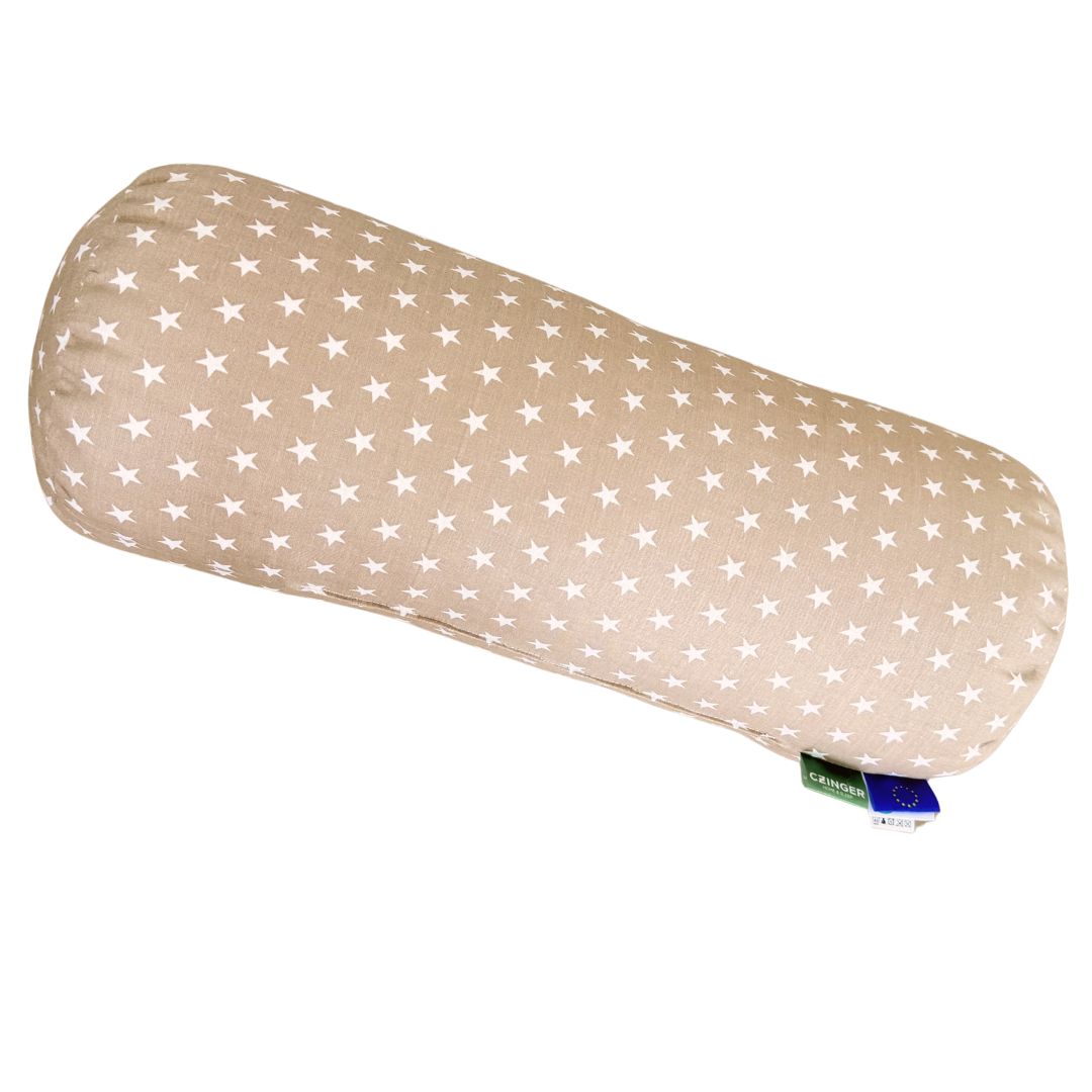 Beige branched - cylinder pillow