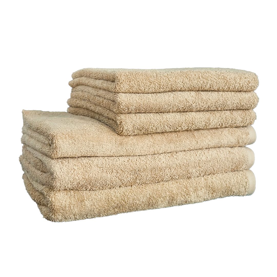Hotelfrotteehandtuch - 450 gr/m2 - Beige - verpackt