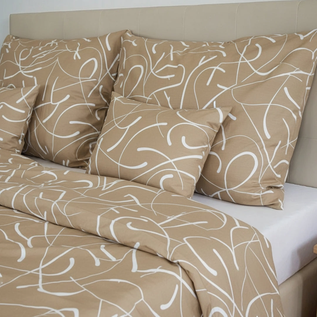 Cotton bed linen set - Blue circles