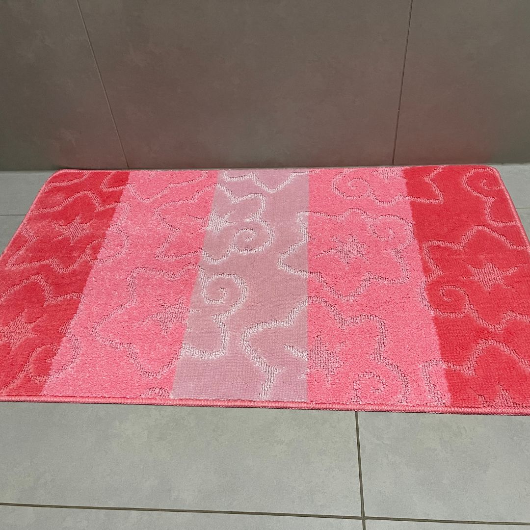 Light gray bathroom rug set - 2 pieces - 50x80, 40x50 cm