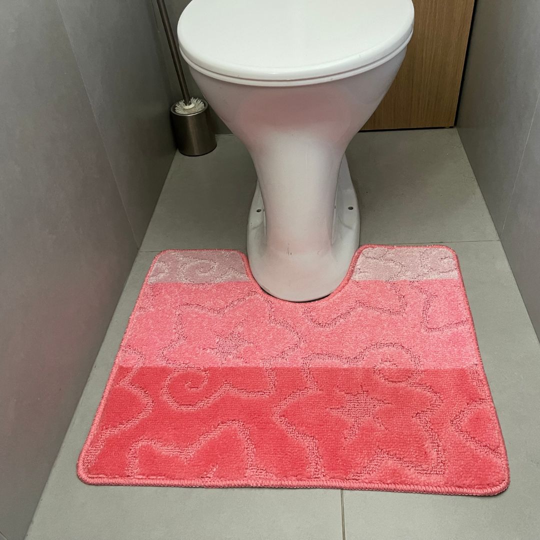 Hellgraues Badezimmerteppich-Set - 2-teilig - 50x80, 40x50 cm