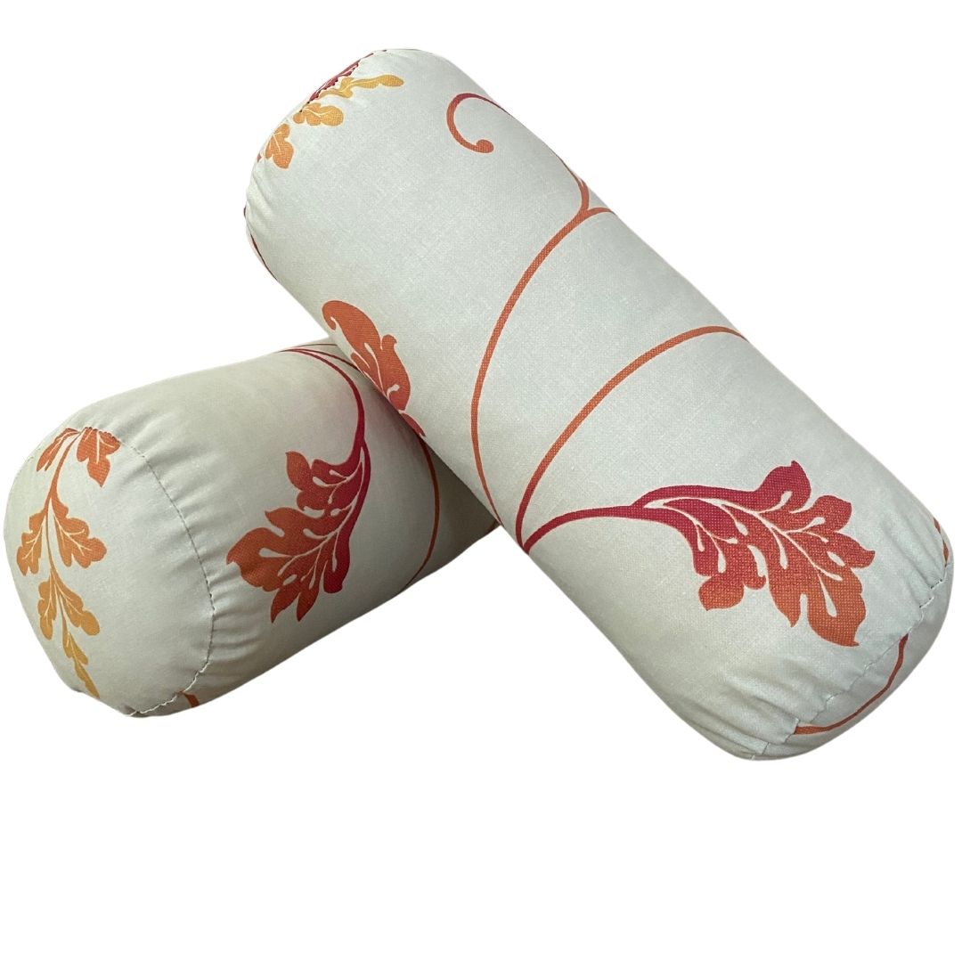 Beige verzweigt - Zylinderkissen 2 Stk