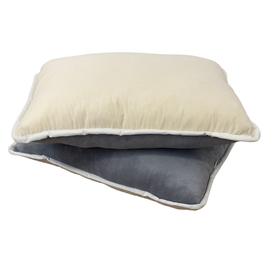 Soft - különlegesen meleg, puha kétoldalas párna - szürke/natúr