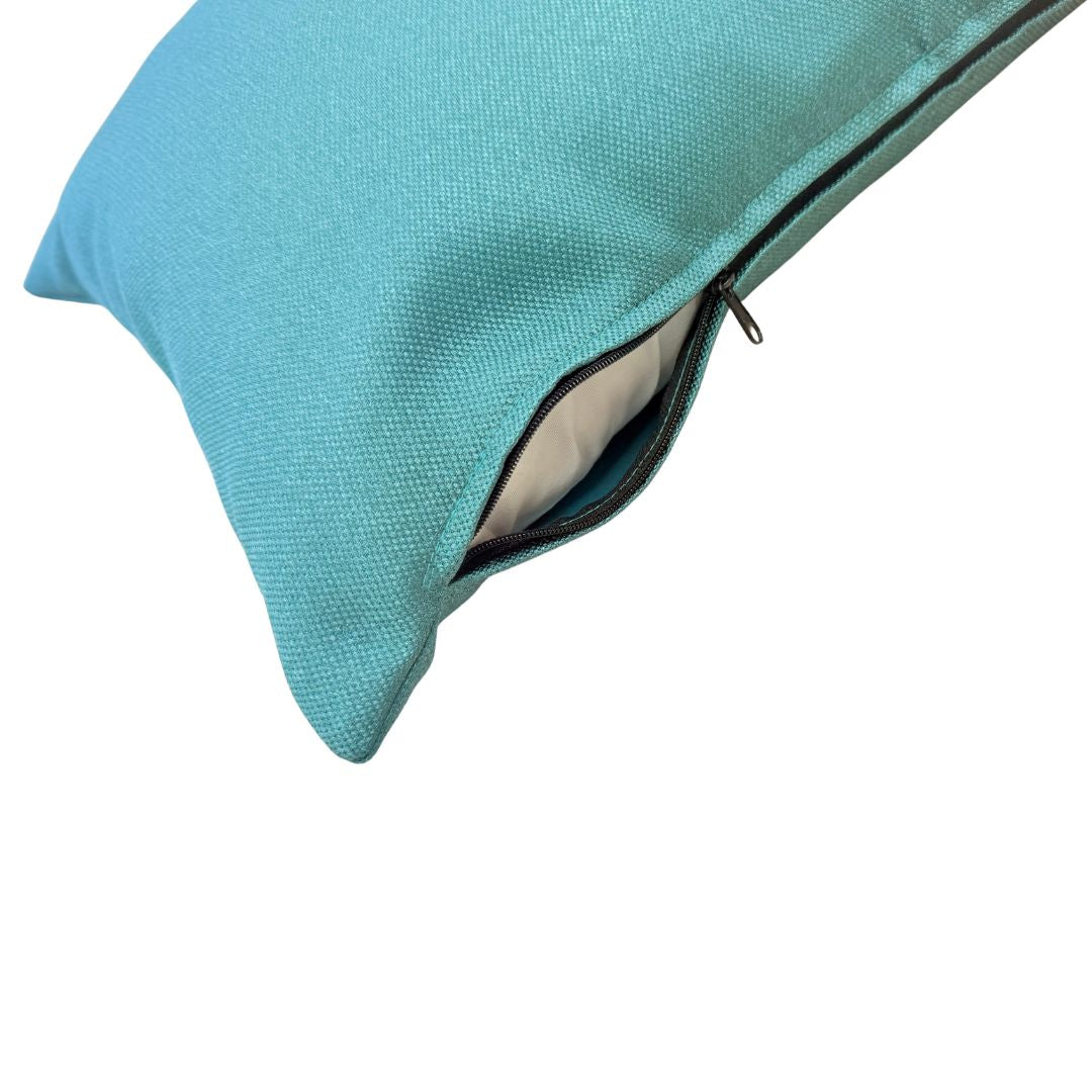 Elegáns türkiz díszpárna - betéttel - 45x45 cm