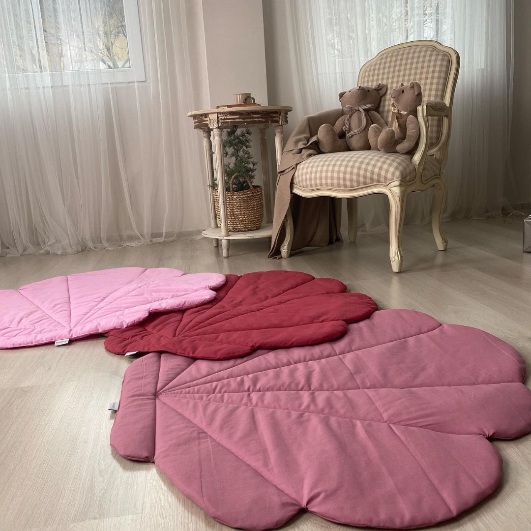 Kagyló gyerek játszószőnyeg és takaró - mályva