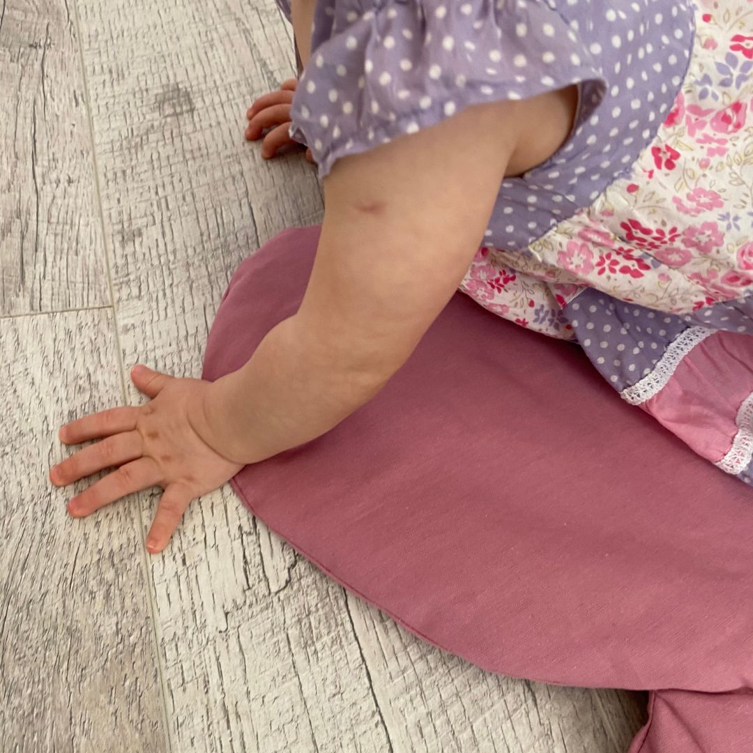 Kagyló gyerek játszószőnyeg és takaró - mályva