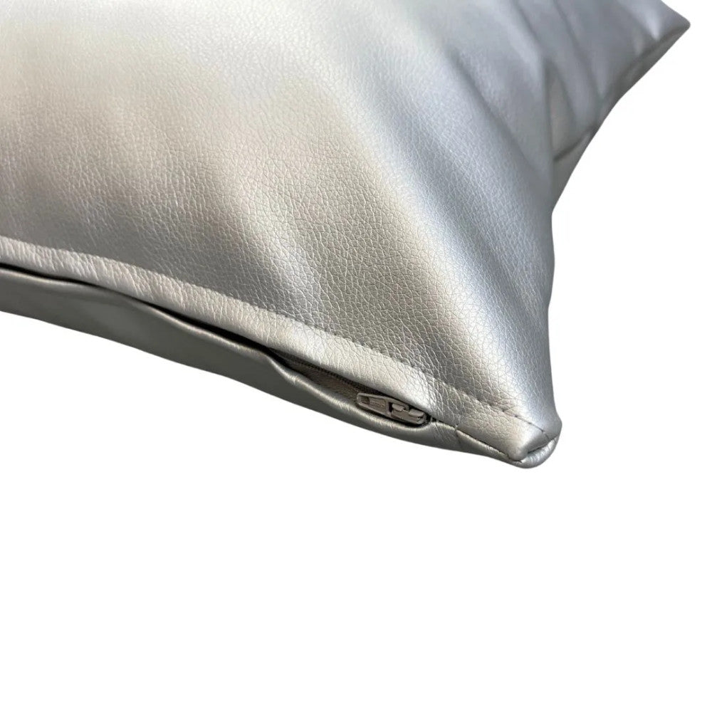 Decorative pillow, with insert - zippered - Silver