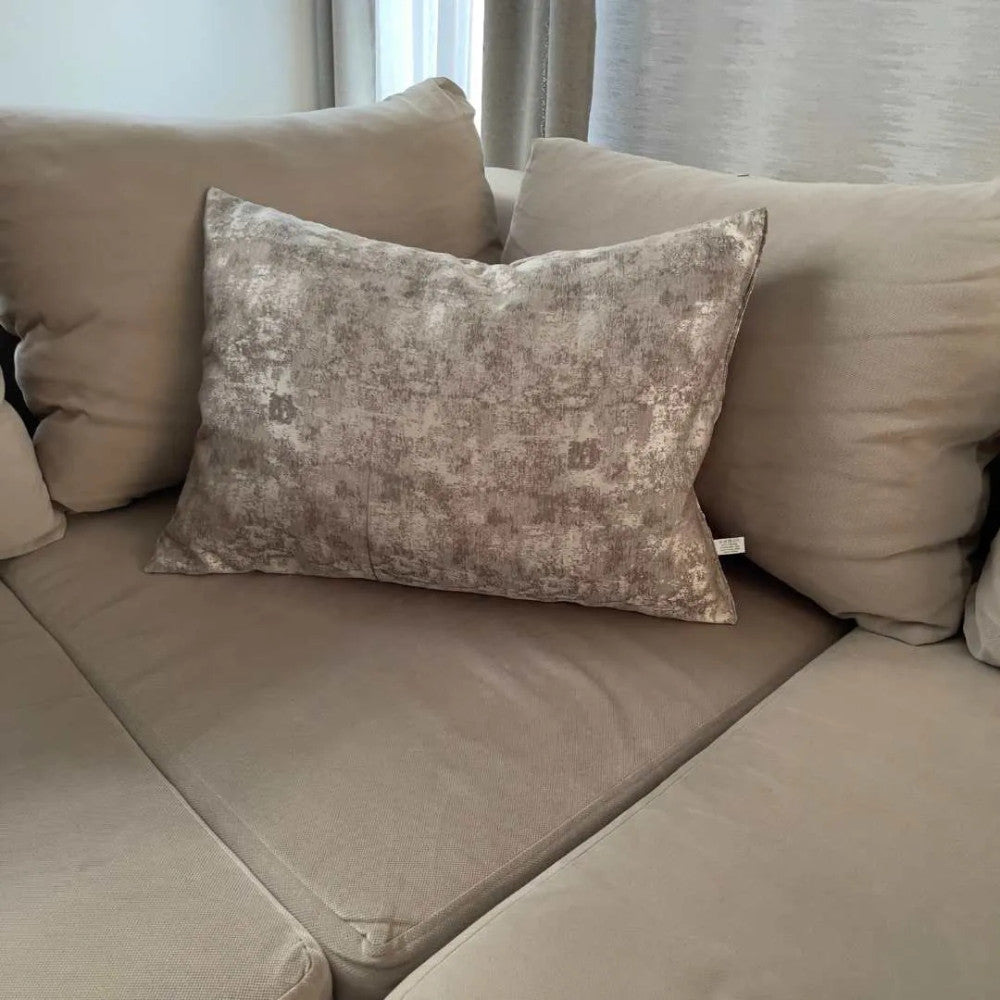 Decorative silver cushion - 40x40 cm