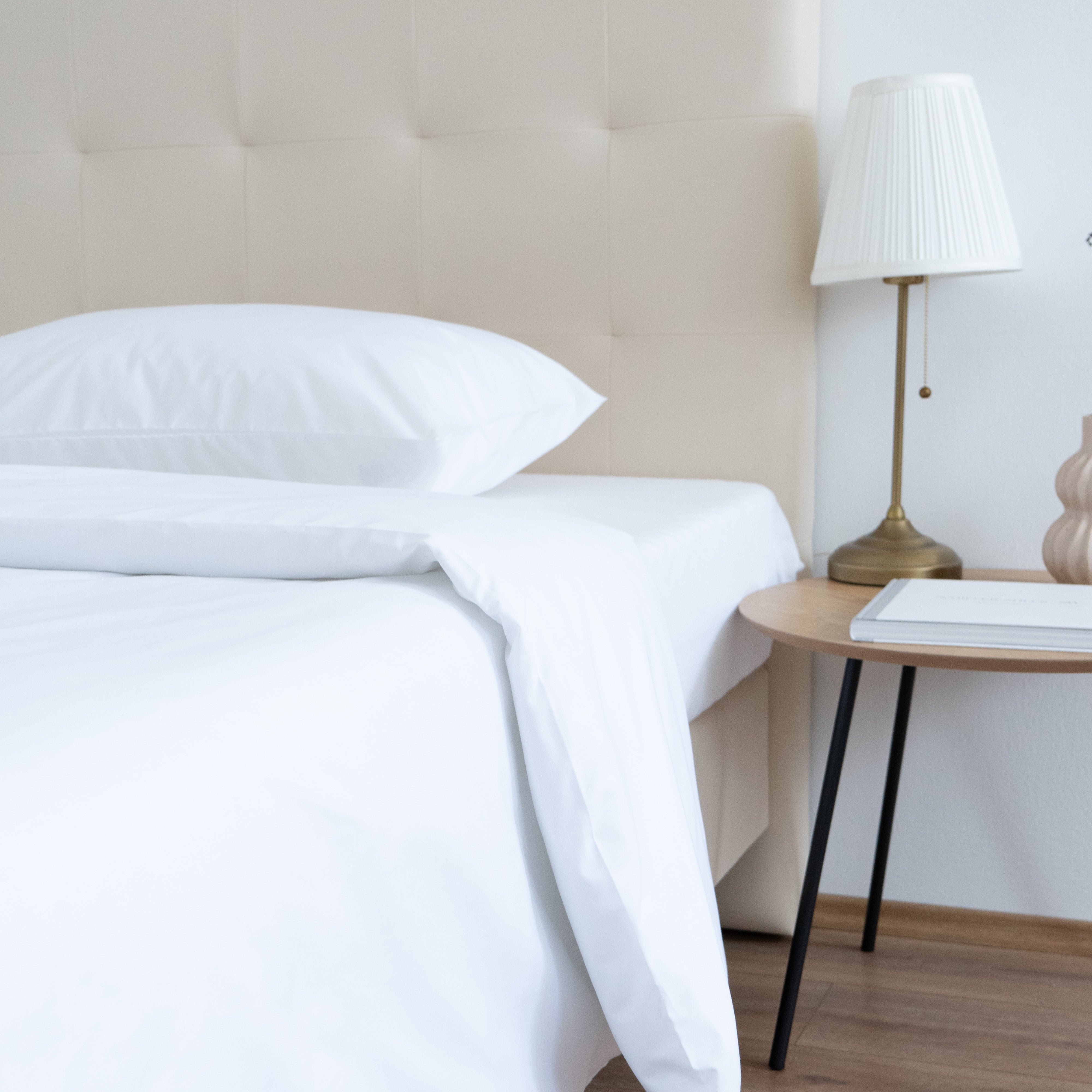 Hotel-Bettlakenset aus 100 % Baumwollleinen – Spannbettlaken – 2er-Set – 146 g/m² – verpackt