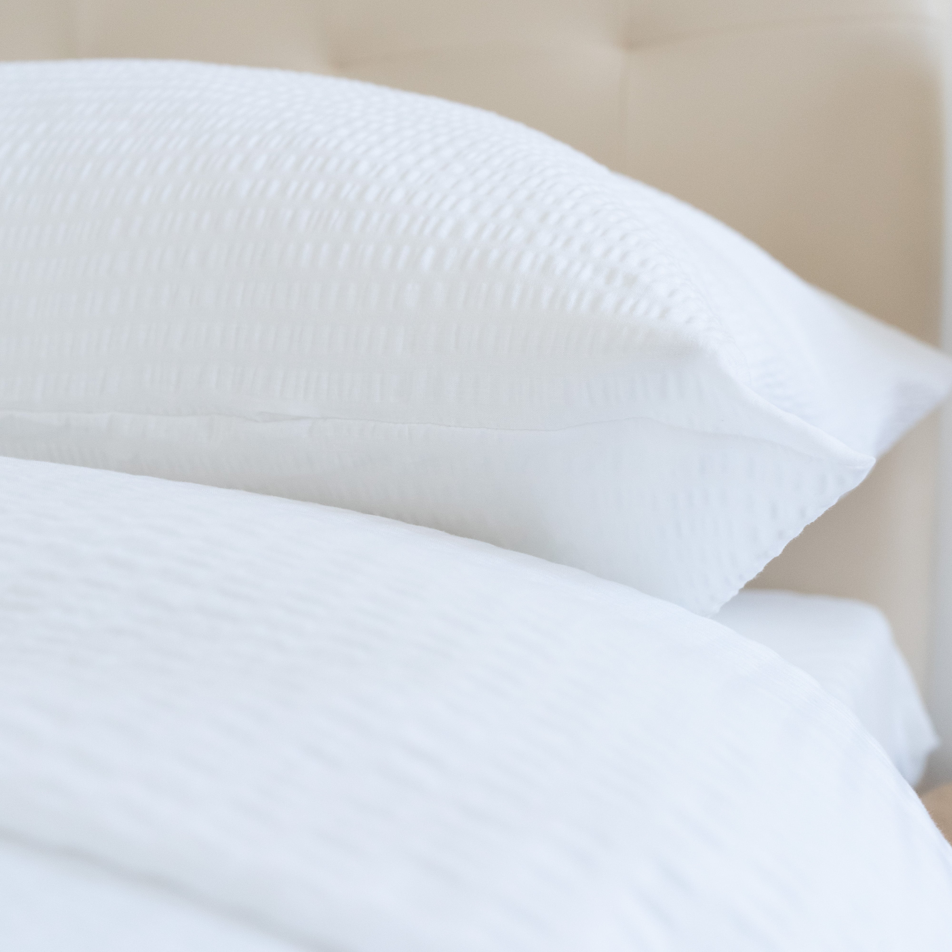 Crepe 100% cotton bed linen set - fitted - set of 2 - 130 gr/m2