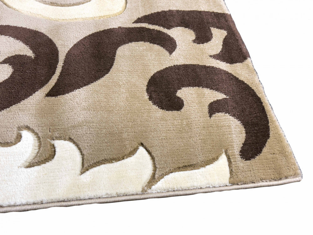 Braun-Beige gemusterter Läufer