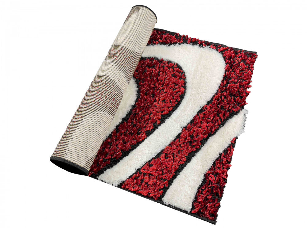 Rot-weißer gewellter Läufer