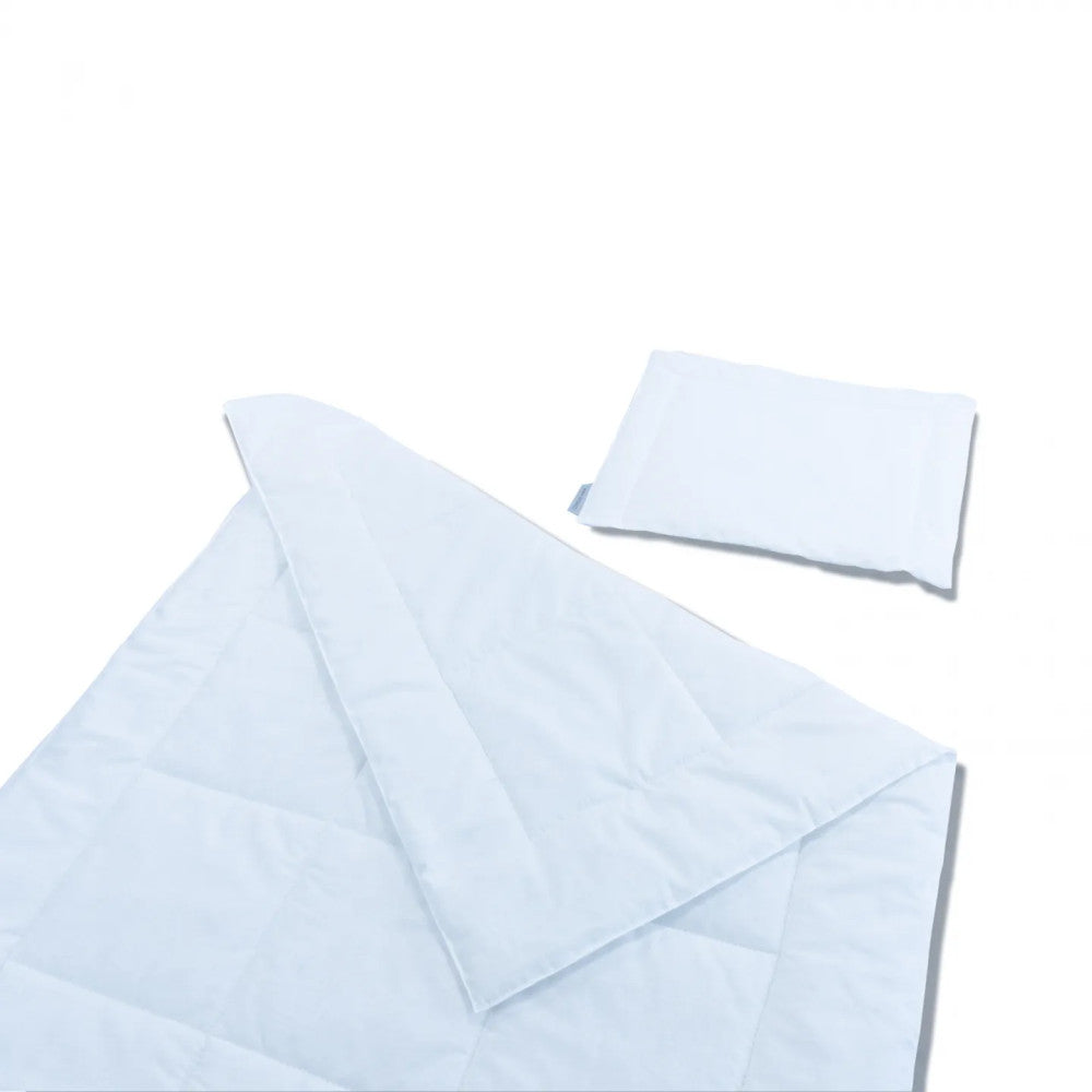 Allergie "STOP" - Kinderbettwäsche-Set (Bettdecke + kleines Kissen) 2-teilig - mit Einfassband