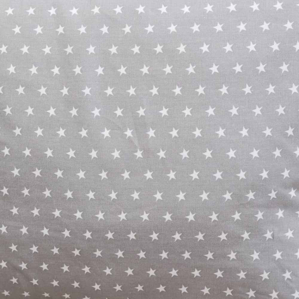 Gray star zippered pillow with insert