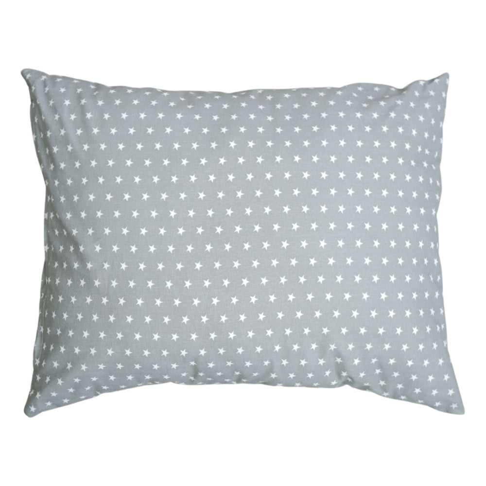 Gray star zippered pillow with insert