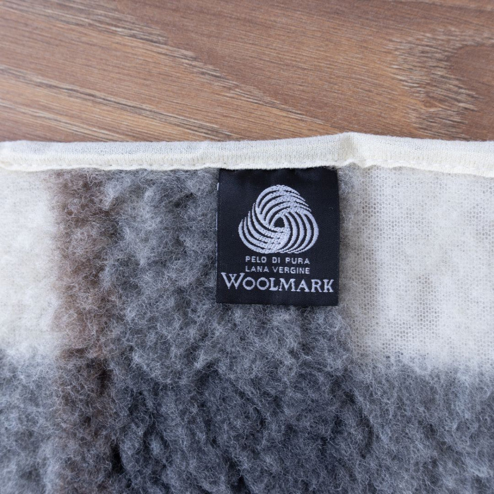 Wool kidney warmer - 20x55 cm - medium - gray checkered