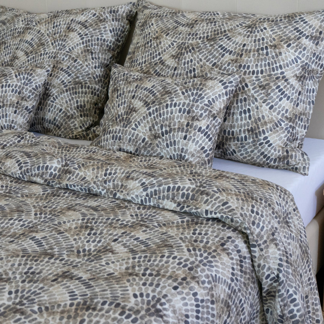 Gemusterte Satin-Bettwäschegarnitur - TC 300