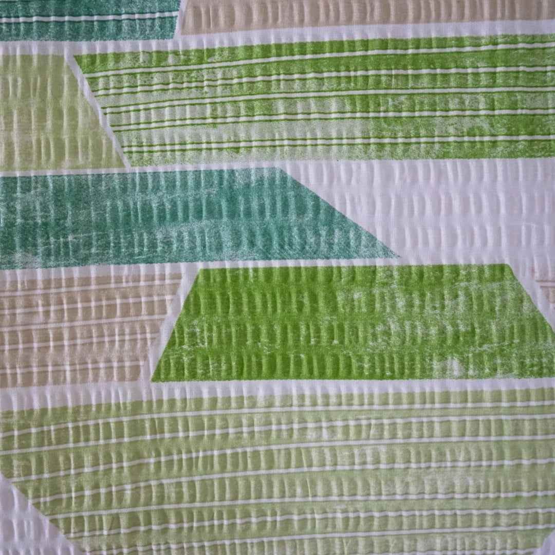 Krepp ágyneműhuzat garnitúra - Zöld mintás