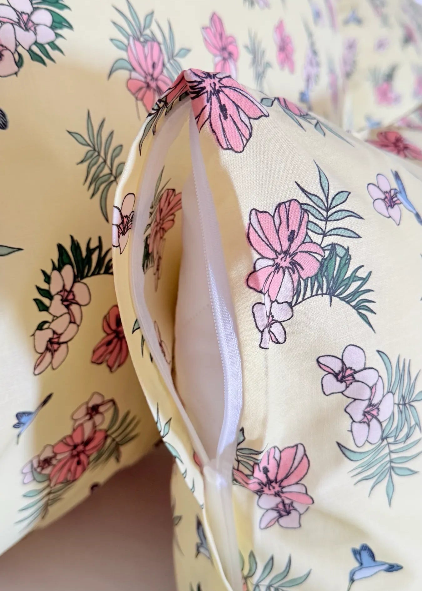 Cotton bed linen set - Blue circles