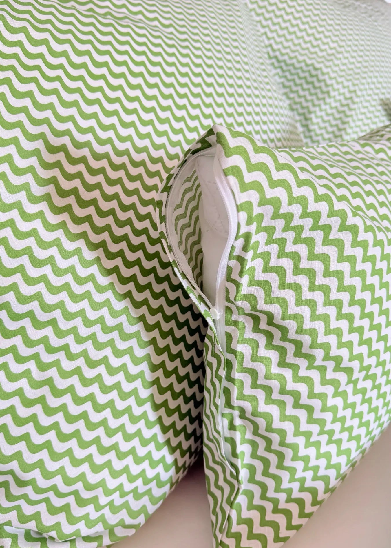 Pamut ágyneműhuzat garnitúra - Pisztácia hullám