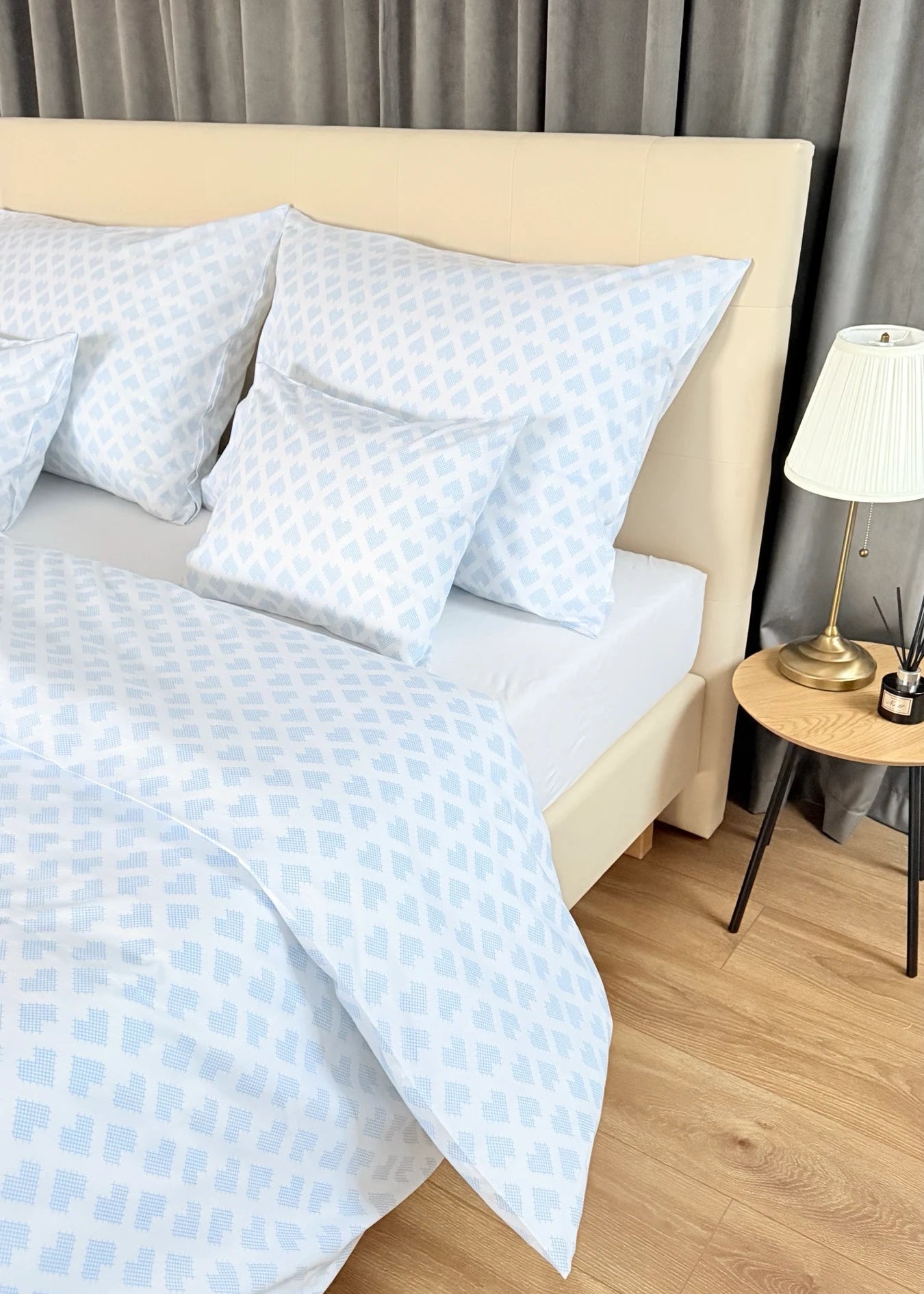 Baumwollbettwäscheset - Blaue Kreise