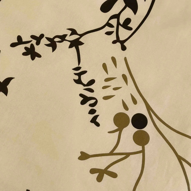 Pamut kispárnahuzat - Barna/bézs faágas