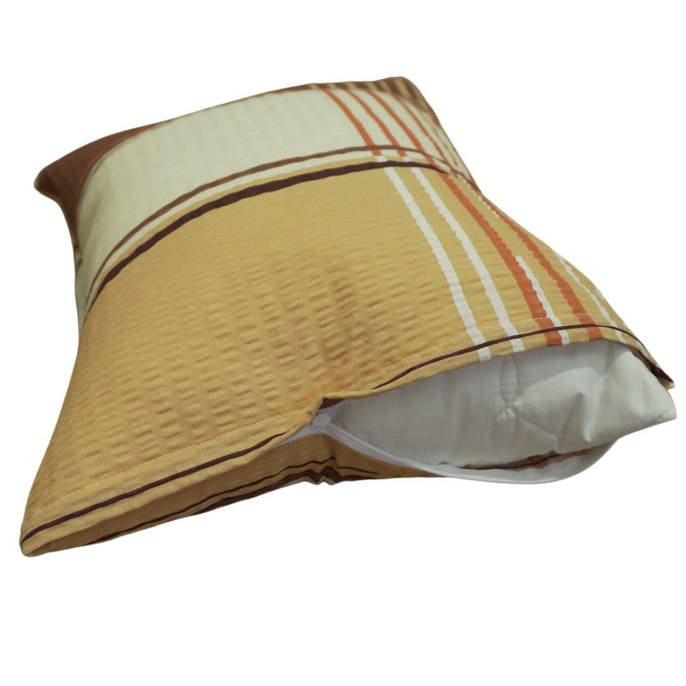 Crepe pillowcase – Beige/Brown checkered