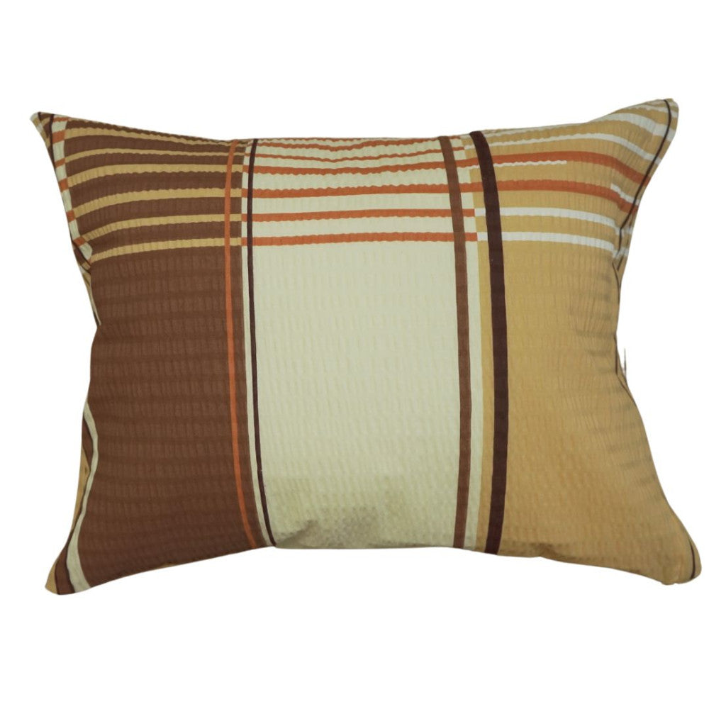 Crepe pillowcase – Beige/Brown checkered