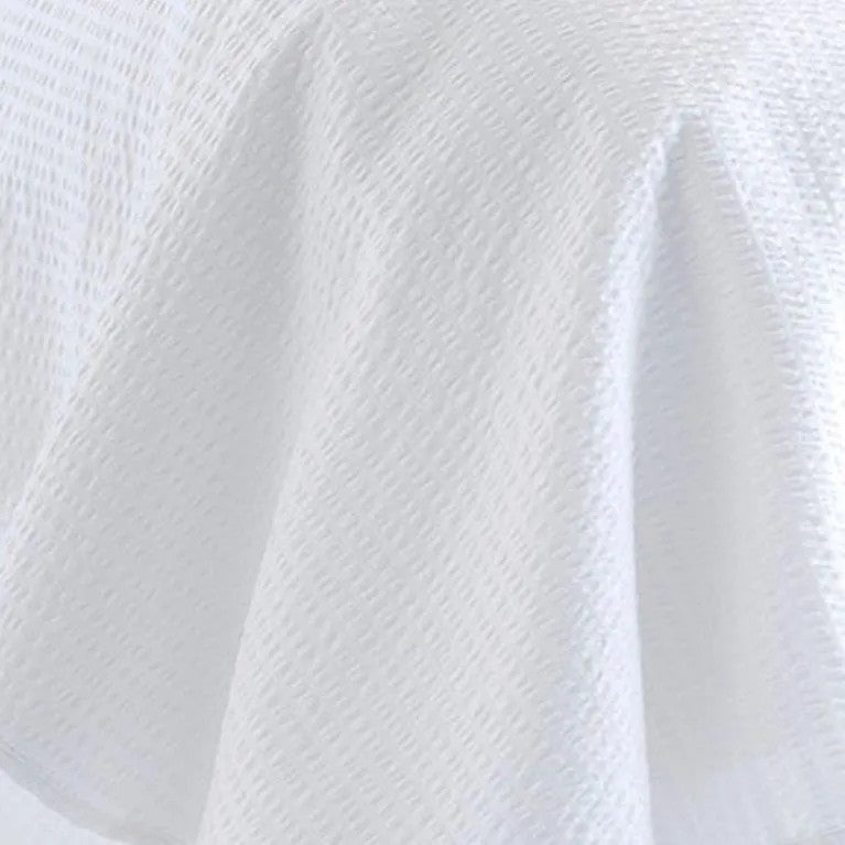 Krepp-Kissenbezug – 100 % Baumwolle – Weiß – umklappbar – 130 g/m2