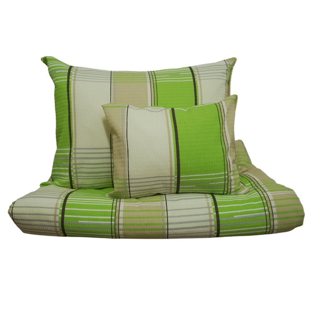 Crepe pillowcase - Green checkered
