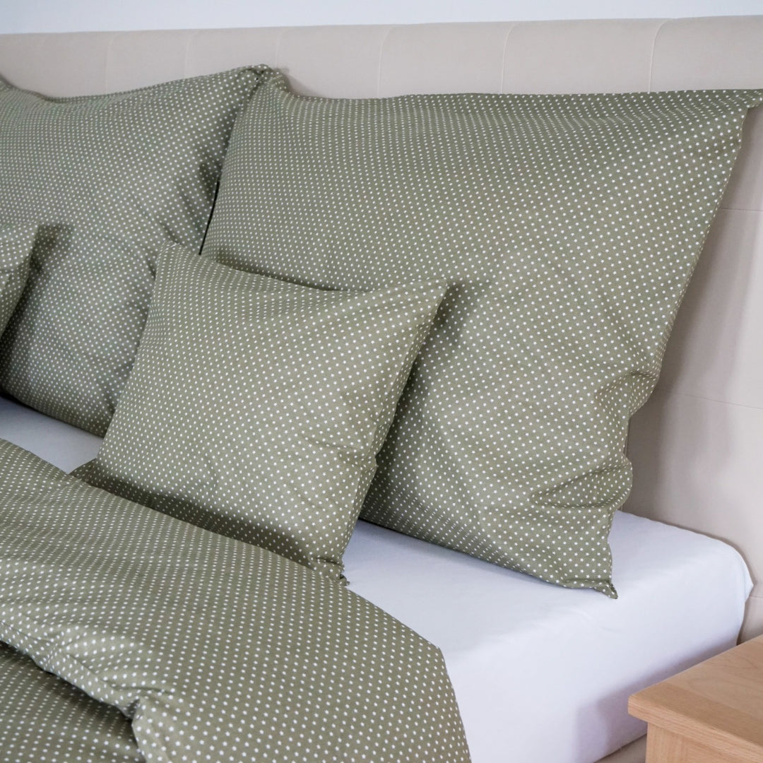 Cotton bed linen set - Khaki stars