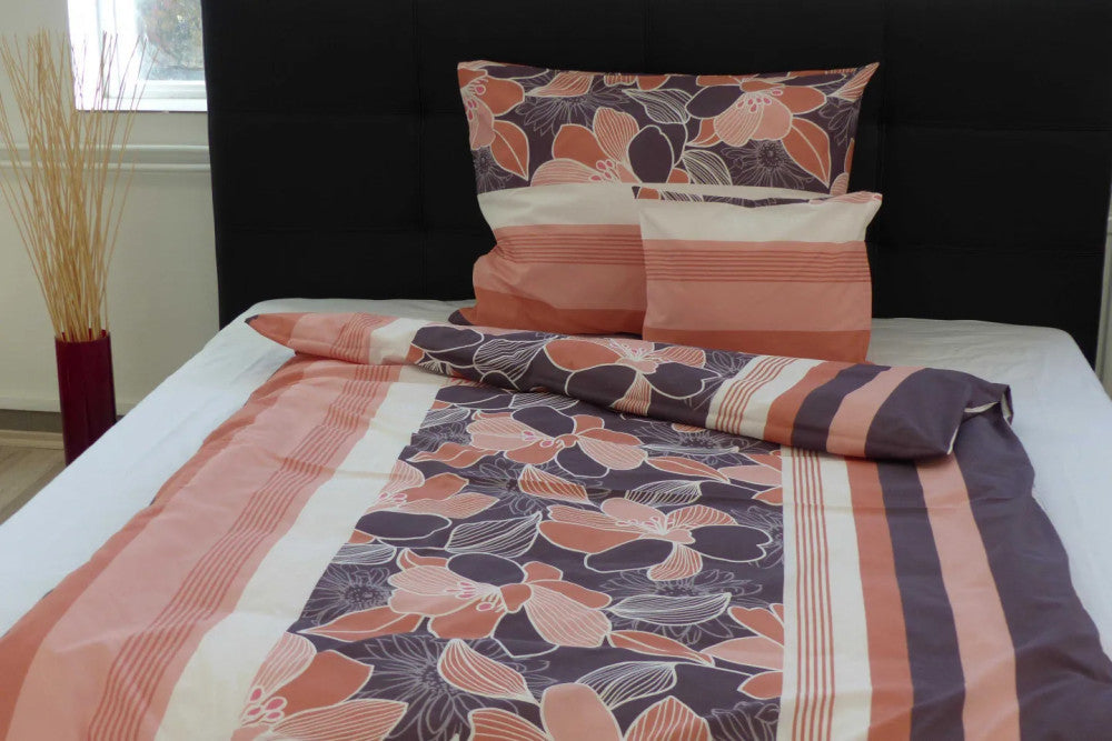 Cotton pillowcase - Brown/orange