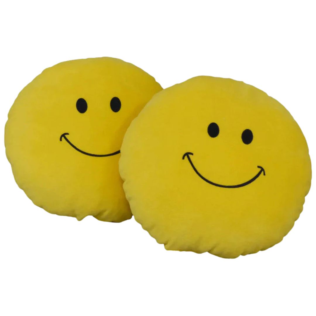 Plush smiley pillow - Yellow - LARGE