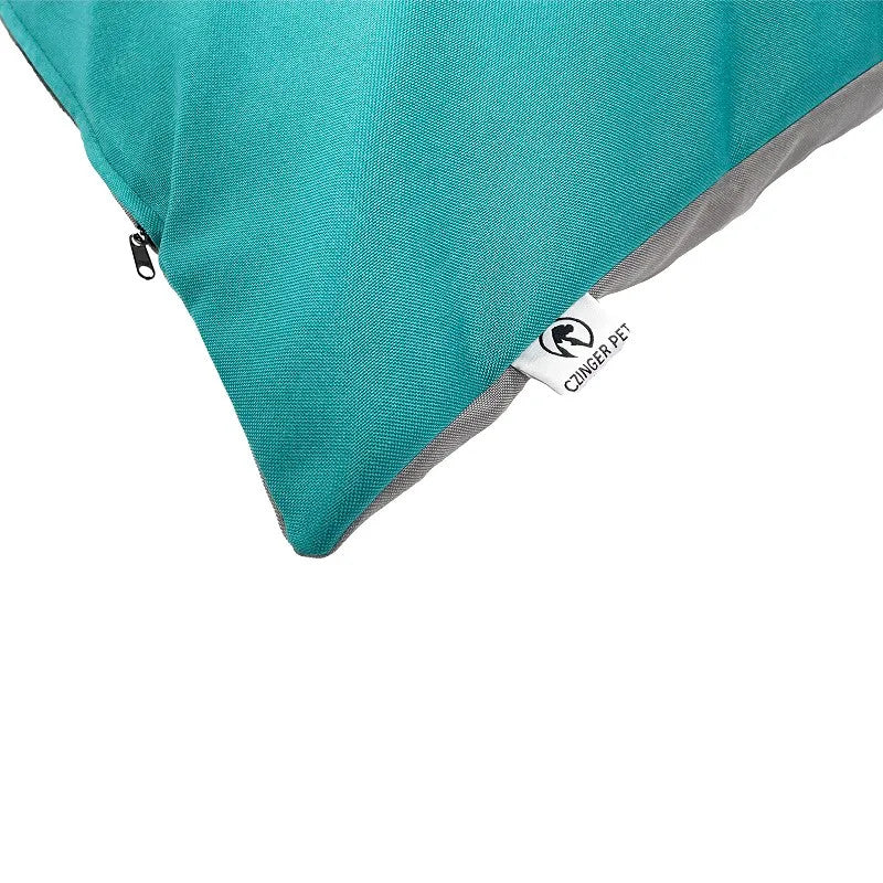 Double-sided design cushion - dog bed - gray/blue