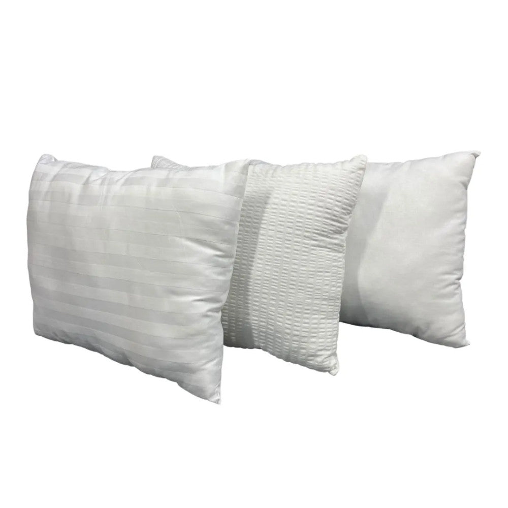 Formbares kleines Kissen - 100% Baumwolle - mit variablem weißem Stoff - 2 Stk.