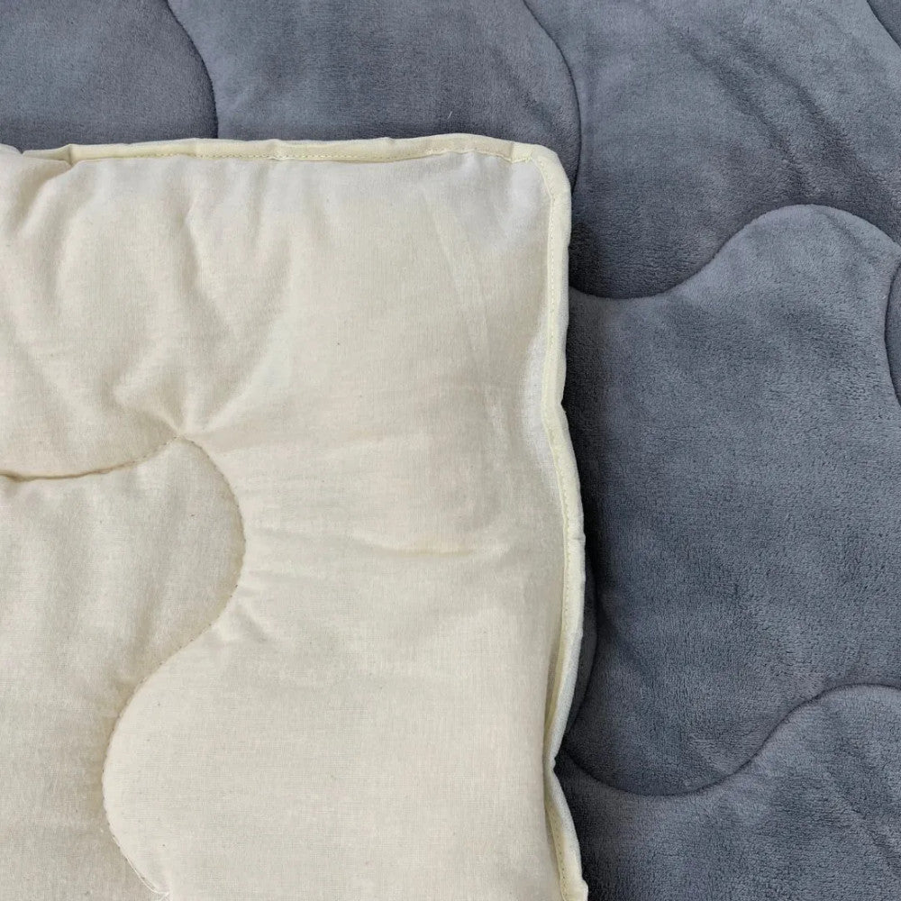 Soft - extra warme, weiche doppelseitige Winterdecke - grau/natur - 135x195 cm