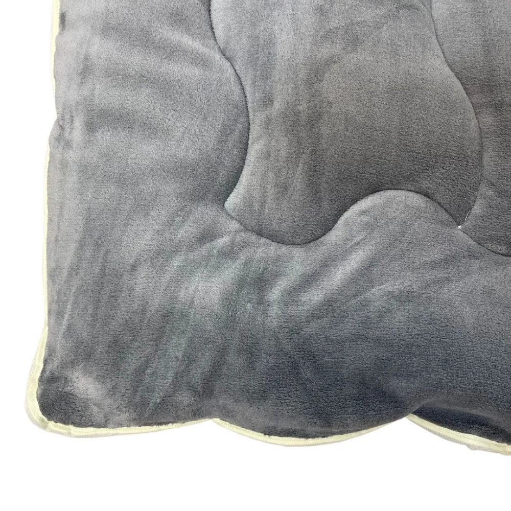 Soft - extra warme, weiche doppelseitige Winterdecke - grau/natur - 135x195 cm