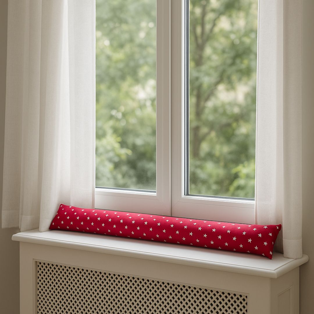 Huzatfogó - piros alapon fehér csillag mintás